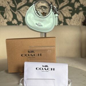 Coach Light Green Mini Bag Charm NWT